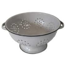 Pane Color with White Speckle Enamel Colander